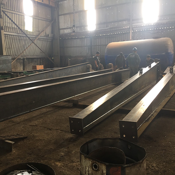 Custom fabrication and manufacture of steel structure for industrial applications